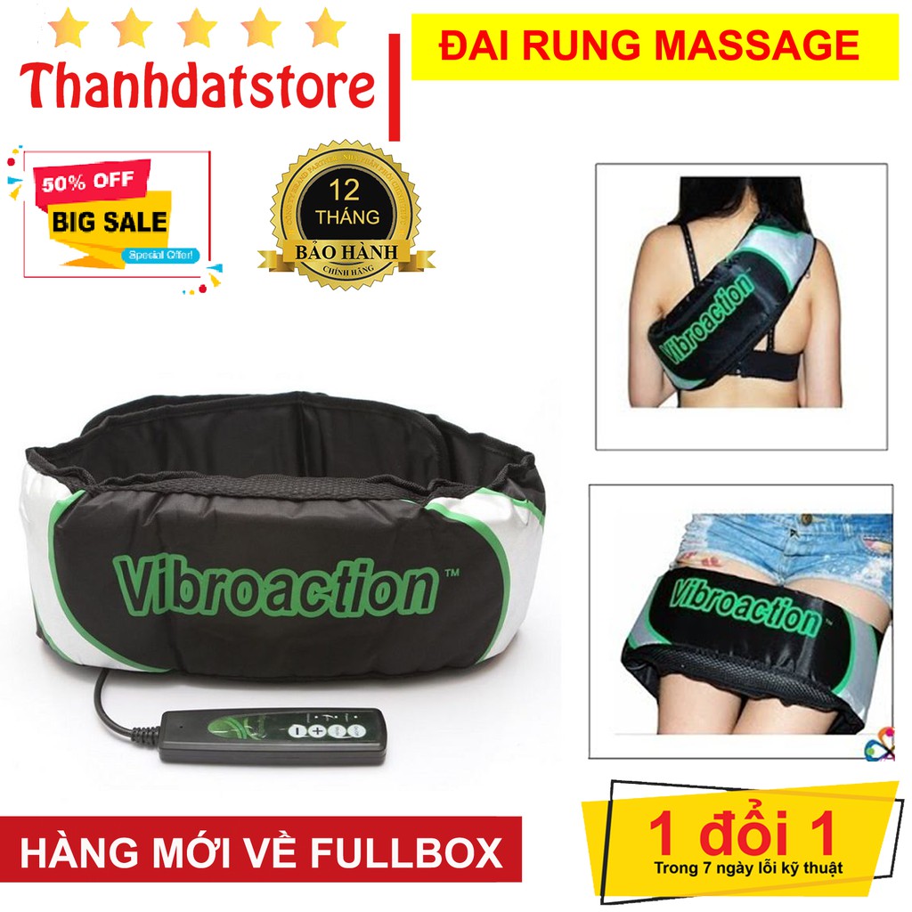 Đai massage giảm mỡ bụng VibroAction HÀNG CHÍNH HÃNG💥SIÊU HOT💥BẢO HÀNH 1 NĂM💥