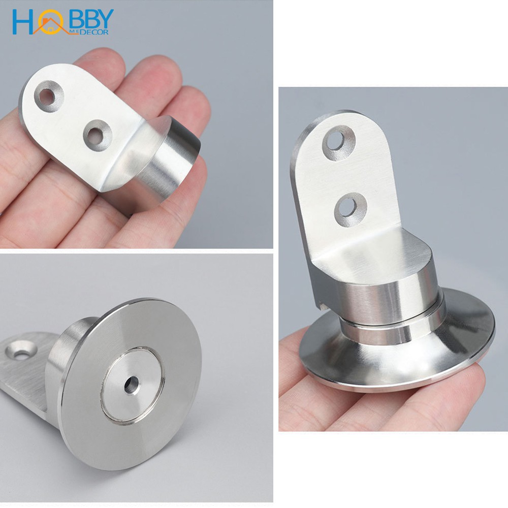 Bộ chặn cửa chống va đập nam châm hít dán sàn inox 304 Hobby Home Decor CC5 có keo dán và đinh ốc không rỉ sét