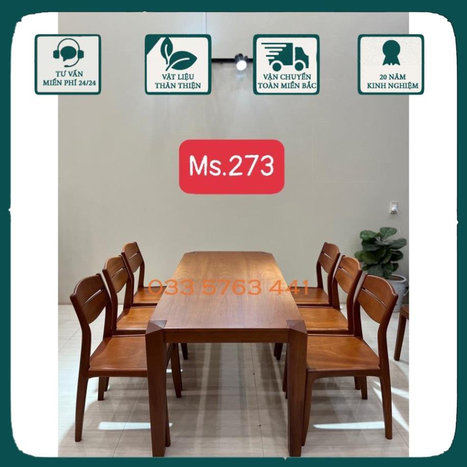 Bộ bàn ghế ăn 6 ghế cao cấp gỗ xoan đào bền cùng năm tháng
