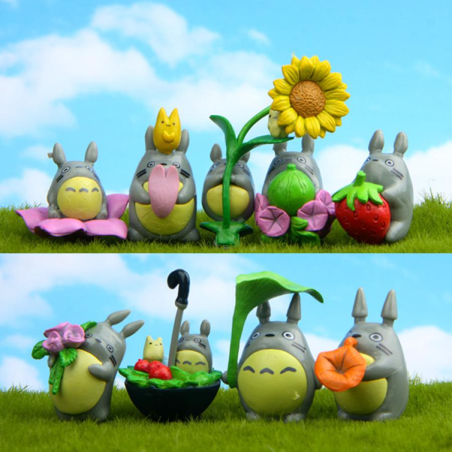 Bộ 9 Mô Hình Totoro Dùng Trang Trí Tiểu Cảnh / Nhà Búp Bê
