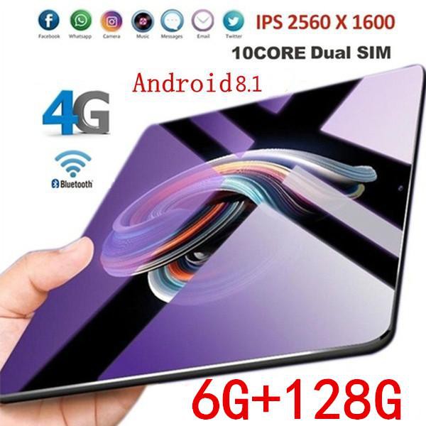 Máy tính bảng số mới 8.0inch 6GB+128GB Android 8.1 Máy tính bảng hiệu Octa-core Đôi phương tiện liên lạc.