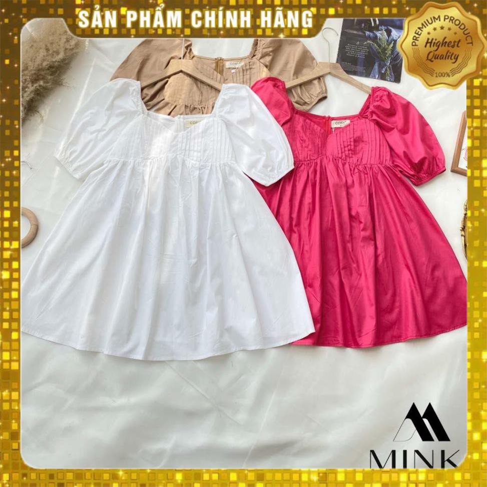 [MÃ XIA FREEHIP] ĐẦM XẾP LY NGỰC - Chất Liệu Kaki Thun Nhập Khẩu - 3 màu Trắng/ Nude/ Hồng [HÀNG THIẾT KẾ] | BigBuy360 - bigbuy360.vn