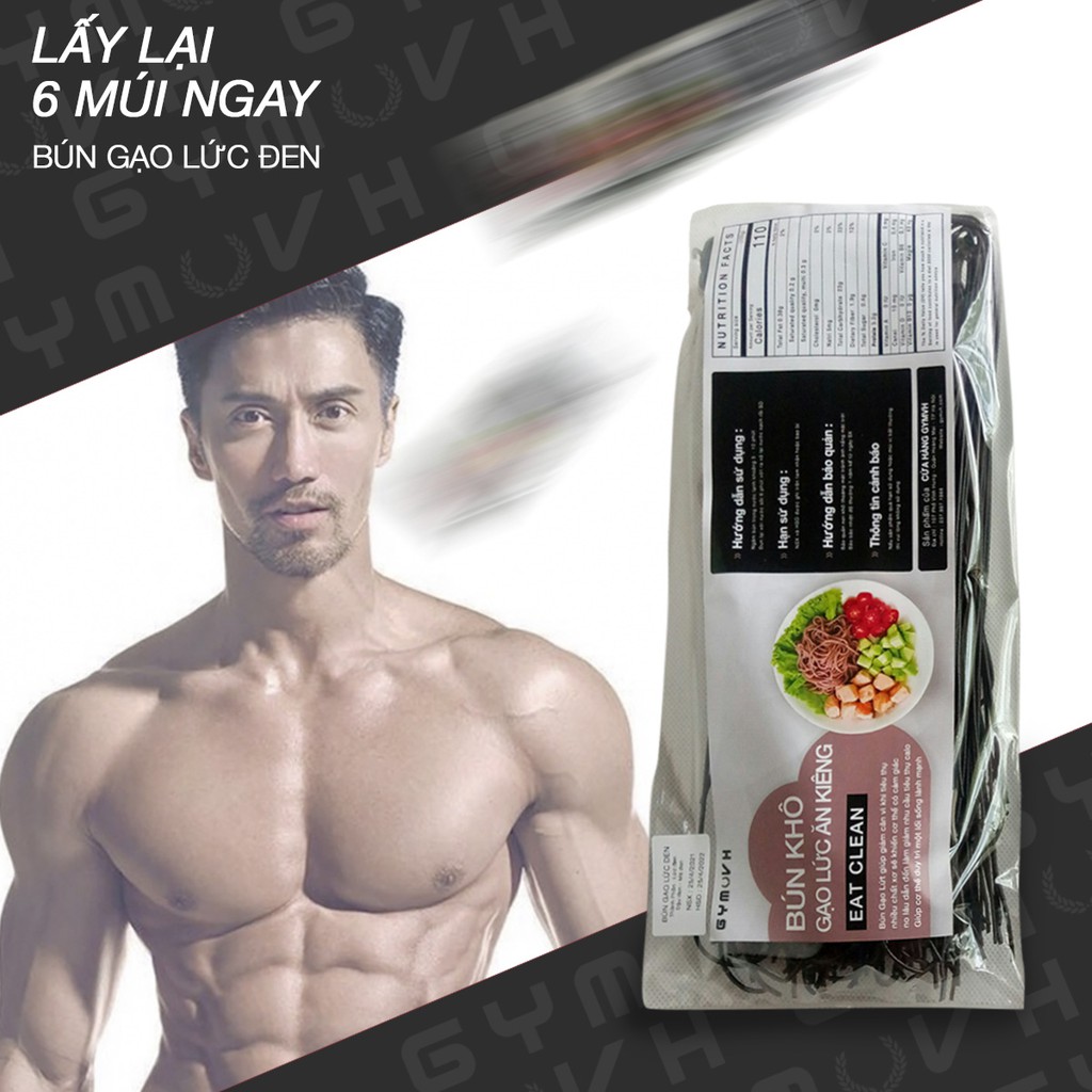 Bún Gạo Lức Đen ăn kiêng giảm cân EAT LEAN 100% Gạo Lức - Mix Đậu Đen Và Hạt Mè Đen