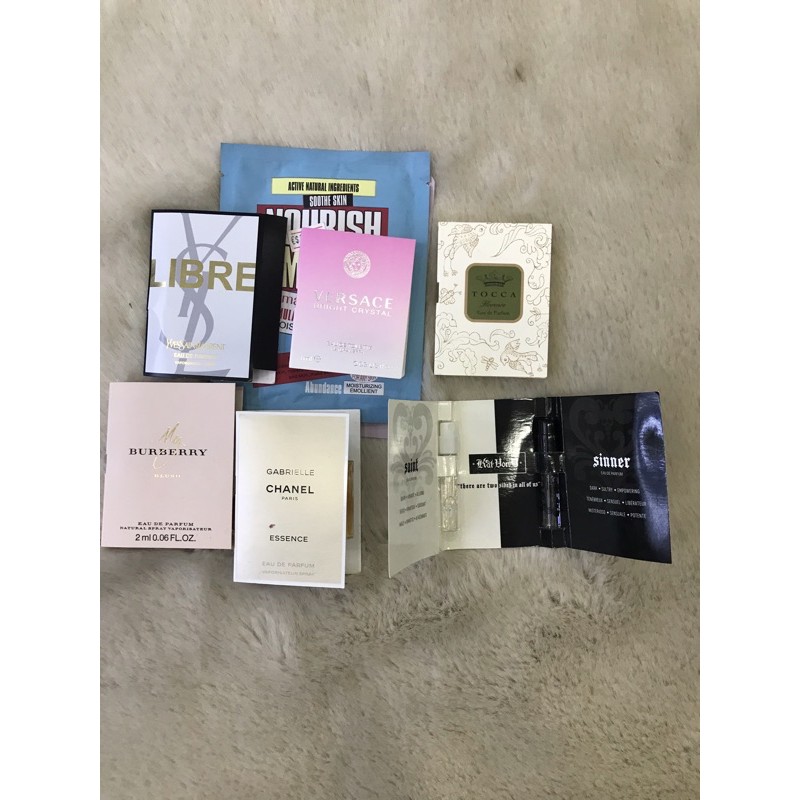 combo 7 óng nước hoa (auth) các hãng + mặt nạ