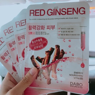 combo 10 miếng Mặt Nạ Hồng Sâm DABO red ginseng