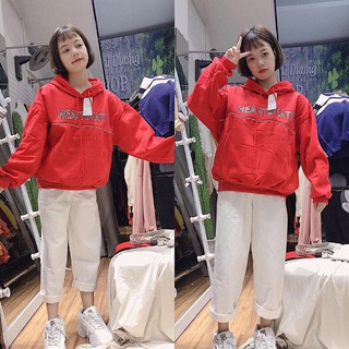 _áo hodie nỉ mũ -heartbeats