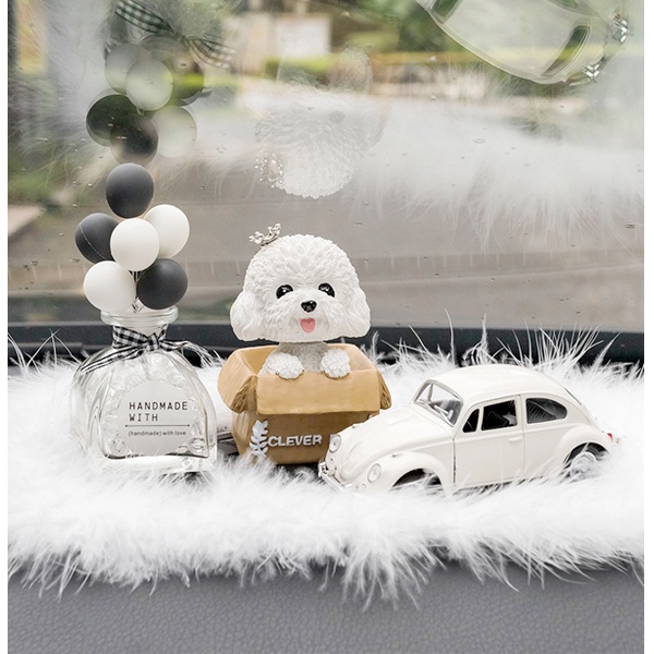 Set cún ngồi giỏ hàng loại 1 trang trí taplo ô tô, làm quà tặng cực sang, Dũng An shop