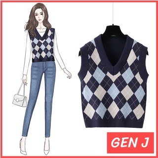 Gile len nữ họa tiết caro nhiều màu - GEN J - LEN 05
