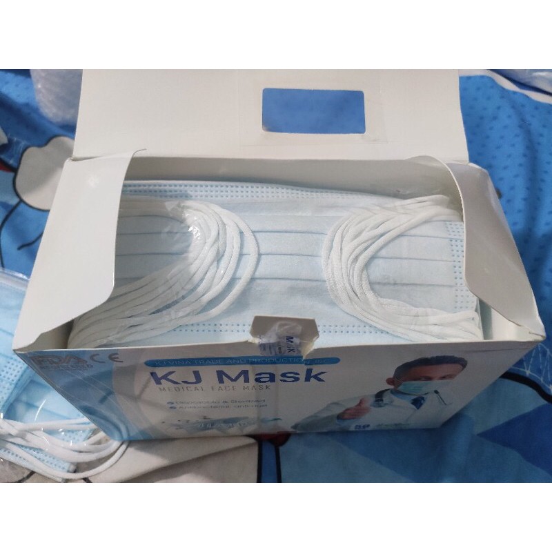 Khẩu trang y tế 4 lớp kháng khuẩn - KJ Mask 50 chiếc/hộp