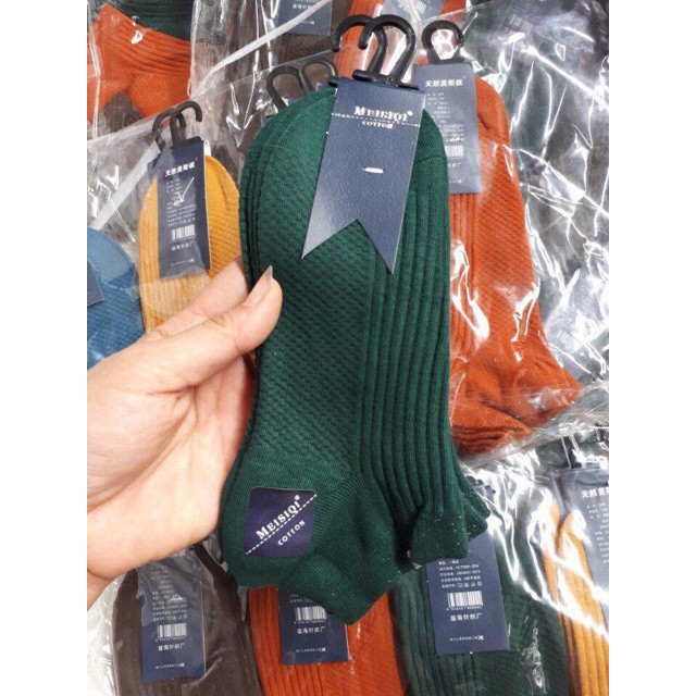 Set 10 đôi tất dệt kim nữ, chất dày dặn cực đẹp, bàn chân có lỗ thông hơi thoáng khí