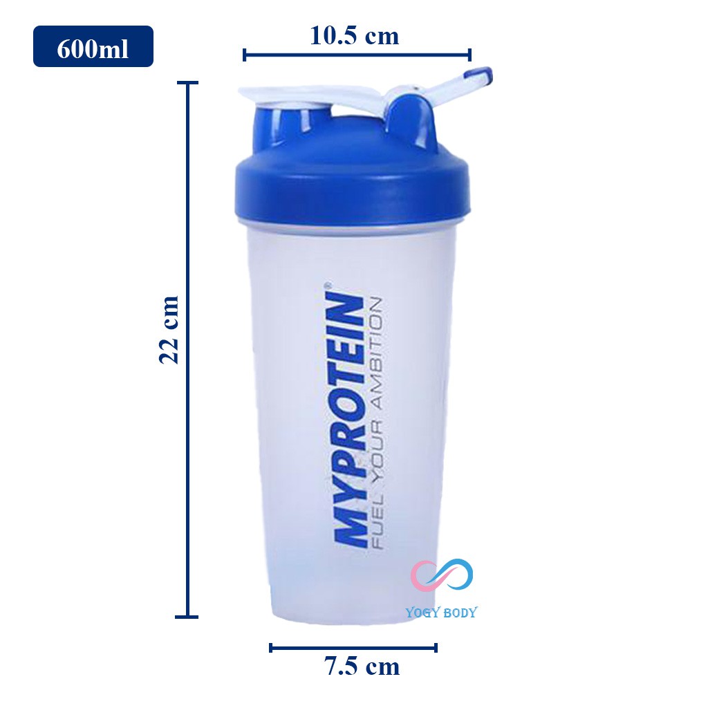 Bình Đựng Nước Tập Gym, Thể Thao MYPROTEIN DUTANO Có Con Lắc Inox, Quai Xách, Dung Tích 750ML