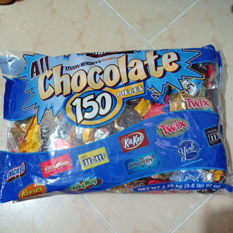 (Date t7/22)  Socola 150 viên 2.55kg All chocolate Kirkland Signature 150 Pieces 2.55 kg