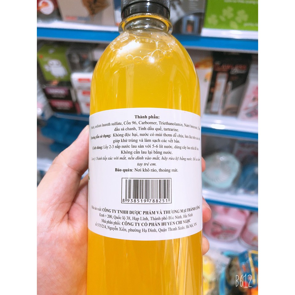 NƯỚC LAU SÀN CHỐNG MUỖI HƯƠNG SẢ QUẾ 500ML