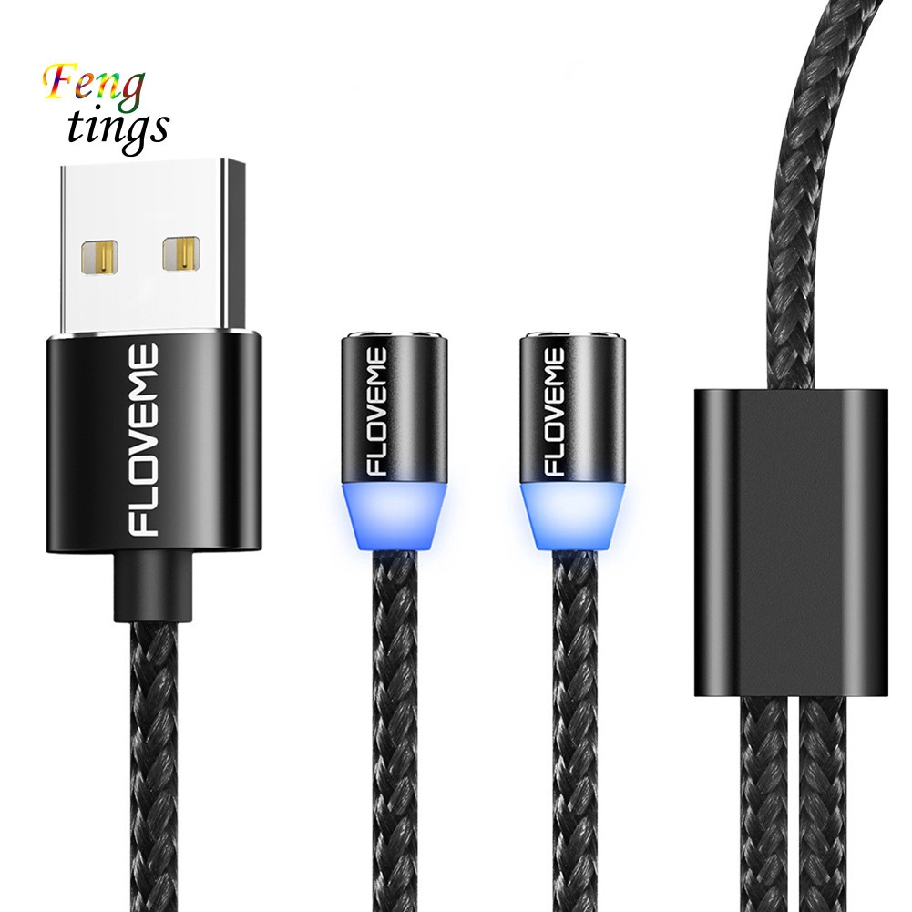 Dây cáp sạc đầu usb có thể tháo rời với thiết kế nam châm 2.1A cho Android iOS