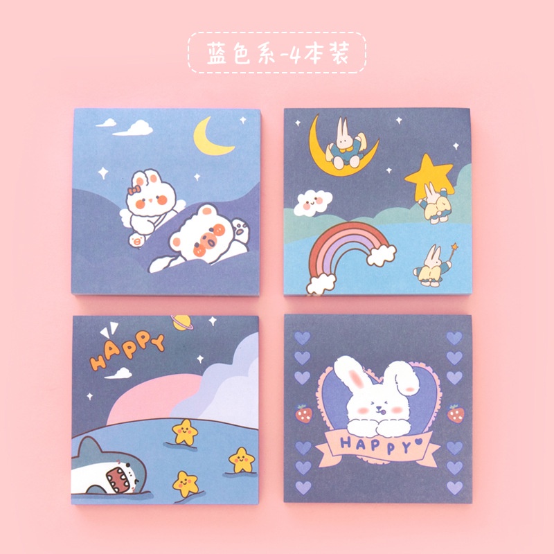 Sổ giấy dán ghi chú RUIXIANG in hoạt hình màu gradient sáng tạo