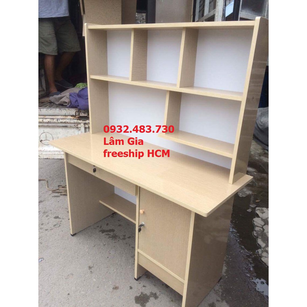 Bàn liền kệ gỗ MDF rộng 1m2 sâu 50 cao 1m45