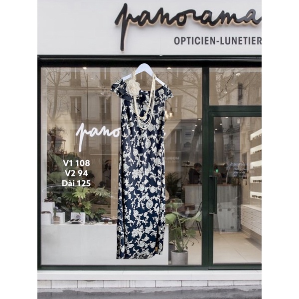 Váy hoa xô linen ren - Hàng secondhand