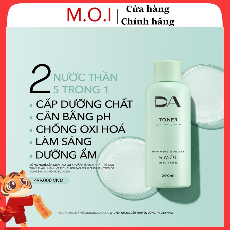 Nước Thần TONER DA 5 trong 1 200ml - Làm sáng, Chống lão hoá, dưỡng ẩm