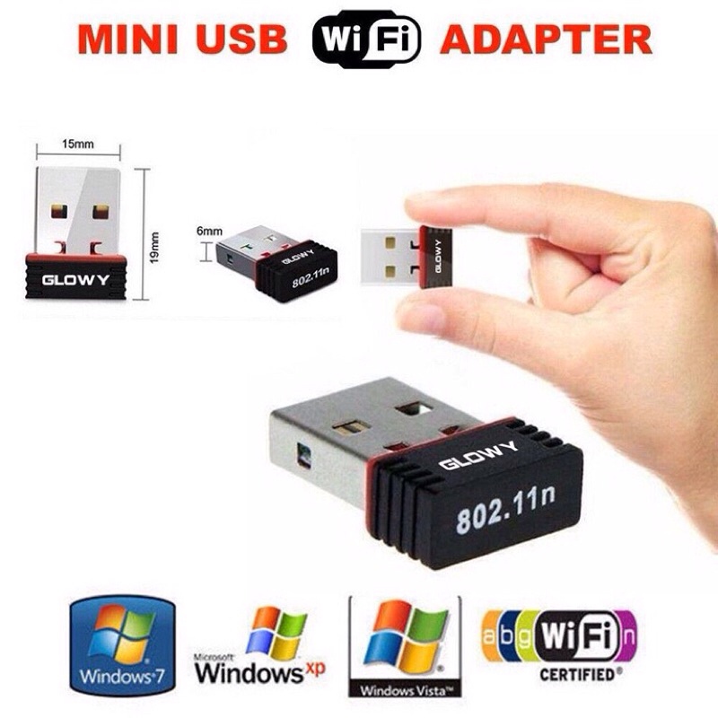 [Chính Hãng] Bộ thu sóng wifi Gloway USB 801 GW511, nhỏ gọn, tích hợp công nghệ giúp truyền tải tín hiệu wifi nhanh hơn.