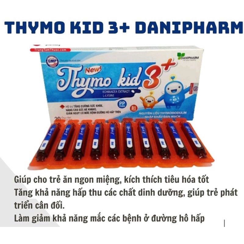 Tăng sức đề kháng Thymo Kid 3+ (hộp 20 ống*10ml)/Imuno for kids/ Zin C