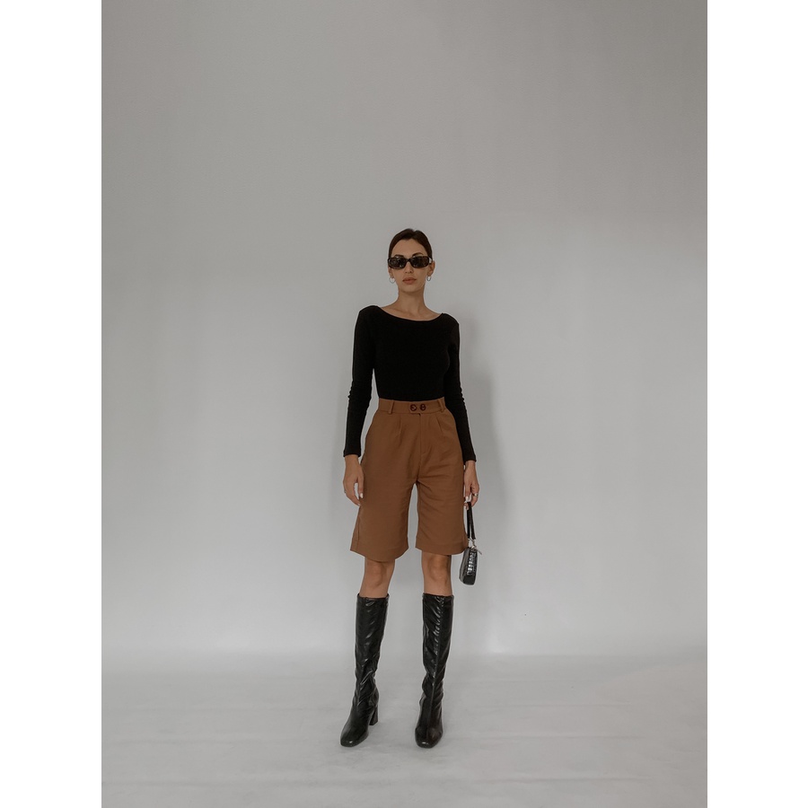Là min -  Quần Light Brown Bermuda Shorts