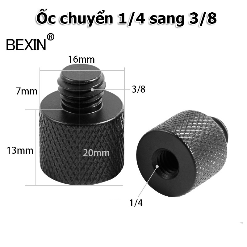 Ốc đen chuyển 1/4 3/8 và 5/8