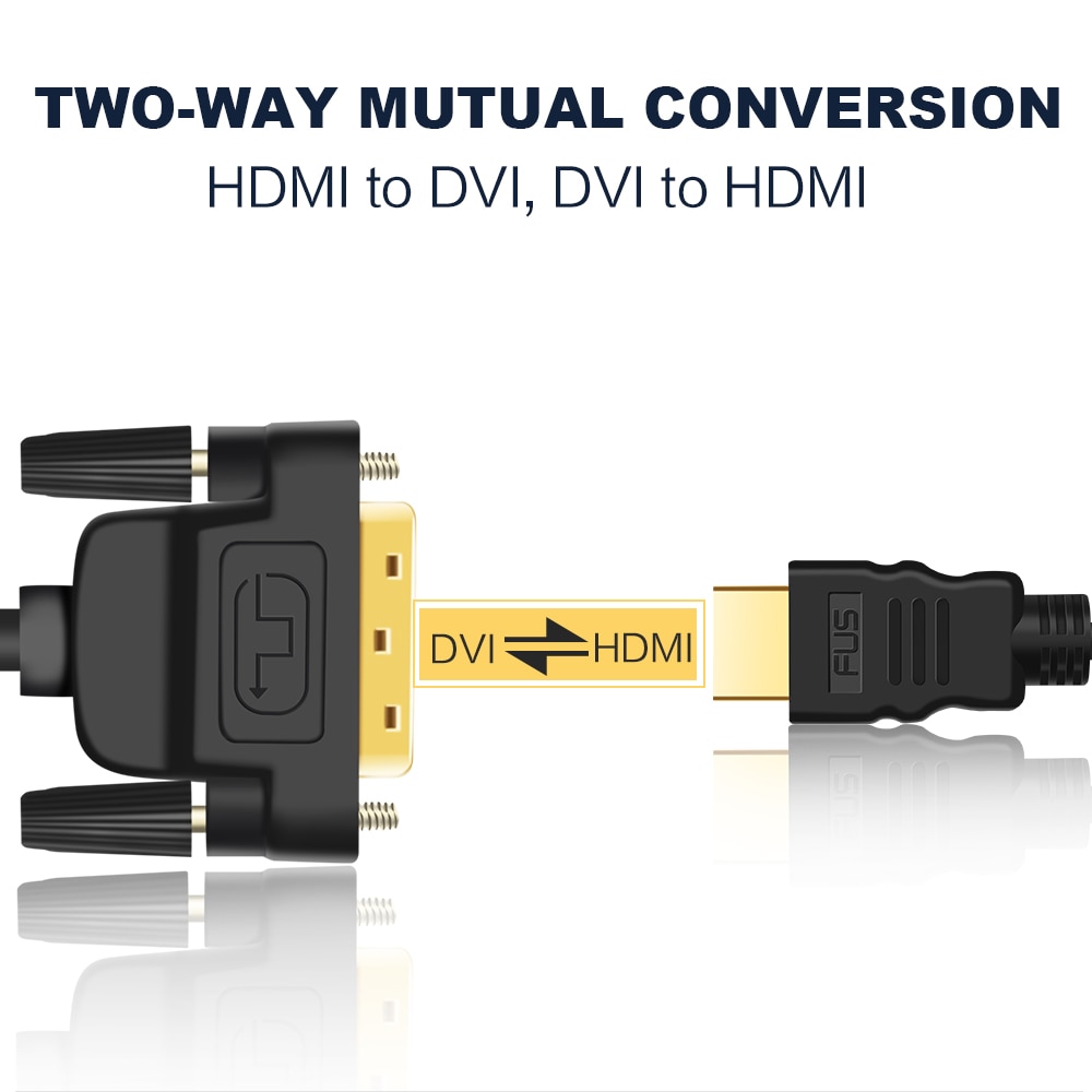 1080P 3D HDMI to DVI HDMI DVI-D Cable 24 + 1 Pin Adapter Cable for LCD DVD HDTV XBOX High Speed DVI to HDMI Cable 1M 2M 3M 5M