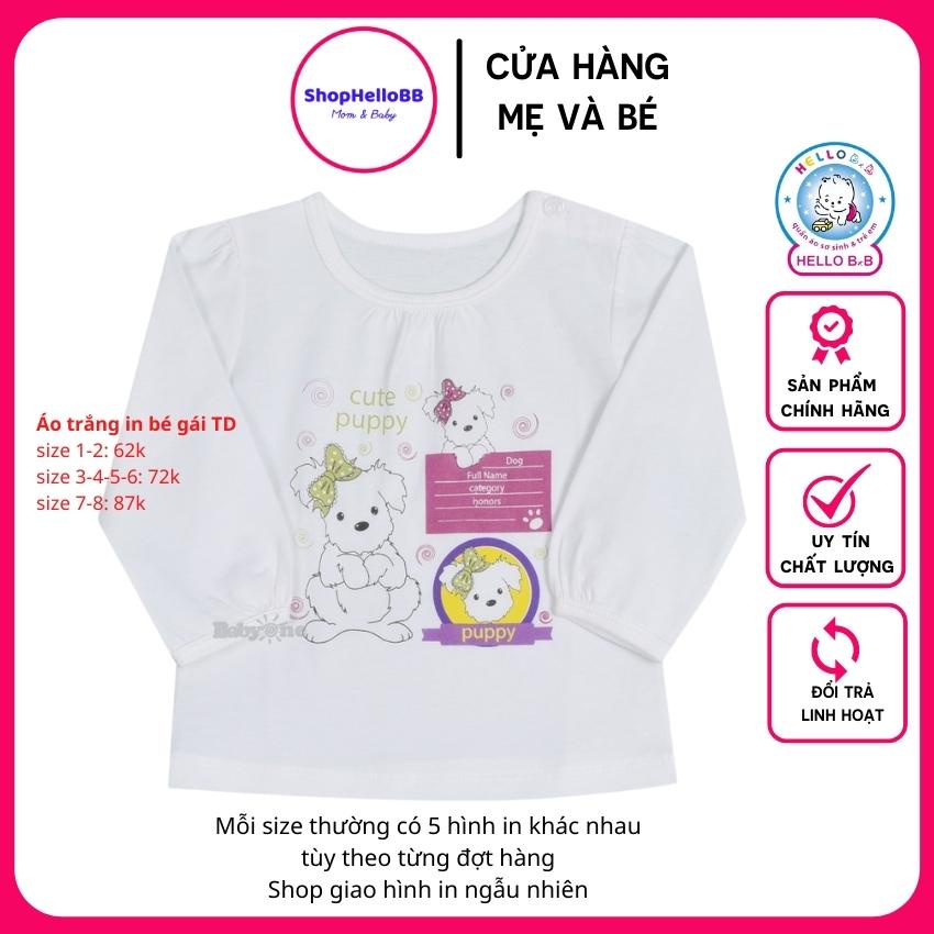 [Hello BB] Áo dài in bé gái tay dài Hello B&B (Hình in ngẫu nhiên tùy size) | ShopHelloBB