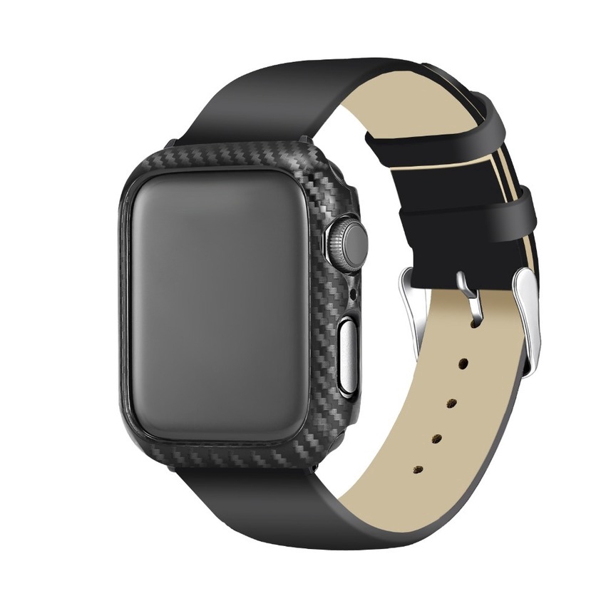 Case carbon bảo vệ mặt kính đồng hồ Apple Watch Series 4 3 2 1 Iwatch 42MM 44MM 38MM 40MM