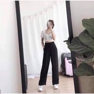 Quần tây ống rộng khoá sườn bigsize