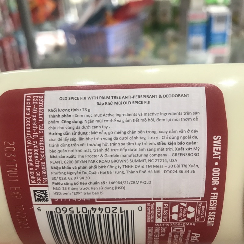 Sáp Khử Mùi Old Spice Fiji with Sandalwood Anti-Perspirant &amp; Deodorant 73g