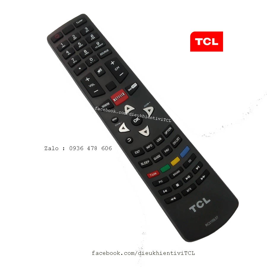 Điều khiển tivi TCL Smart LCD LED RC3100L07