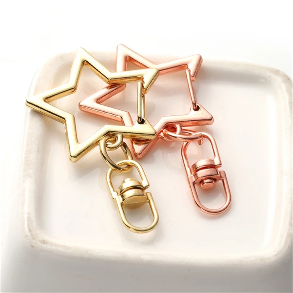 Set 10 móc khóa kim loại hình ngôi sao năm cánh DIY 2LIFE dành cho cặp đôi