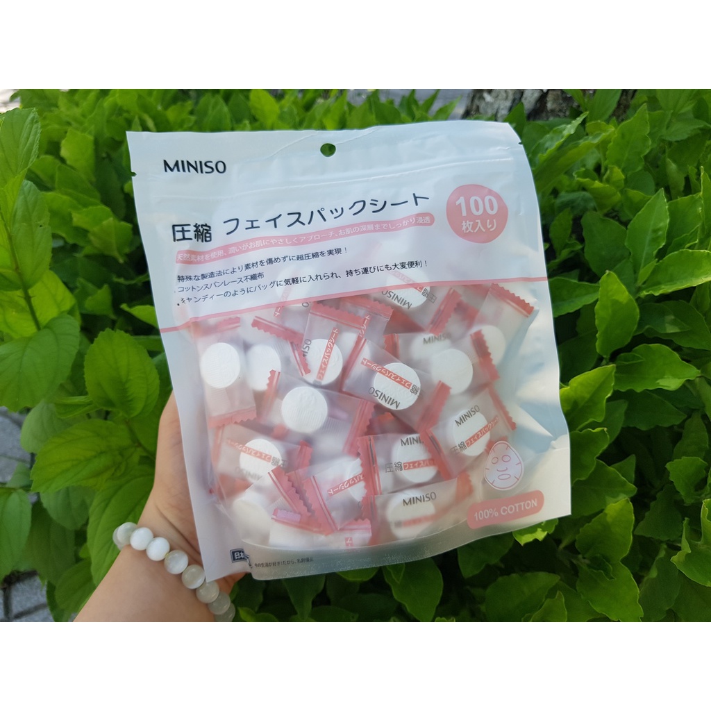 [Gói 100 viên] Mặt nạ giấy nén Miniso Nhật Bản cao cấp