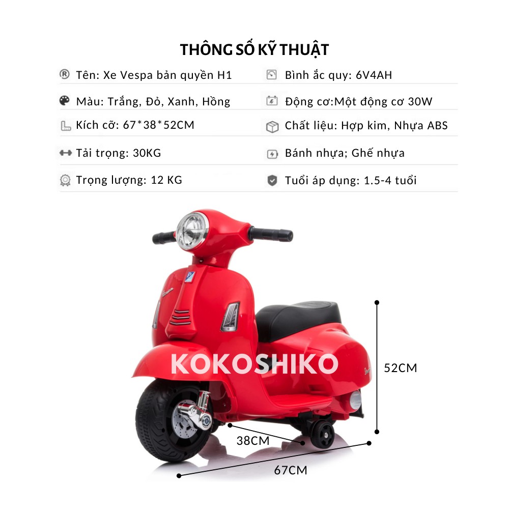 Xe mô tô điện Vespa H1