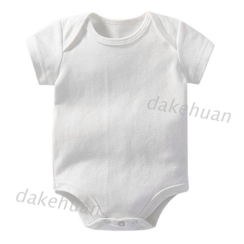 Jumpsuit Cotton Tay Ngắn Màu Trơn Cho Bé Sơ Sinh (3-24 Tháng)