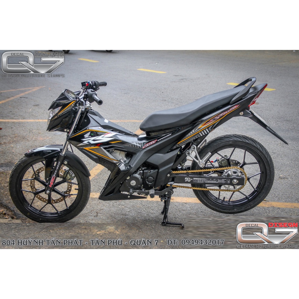 Tem rời SONIC 150 RS BẠC ĐEN - decalq7