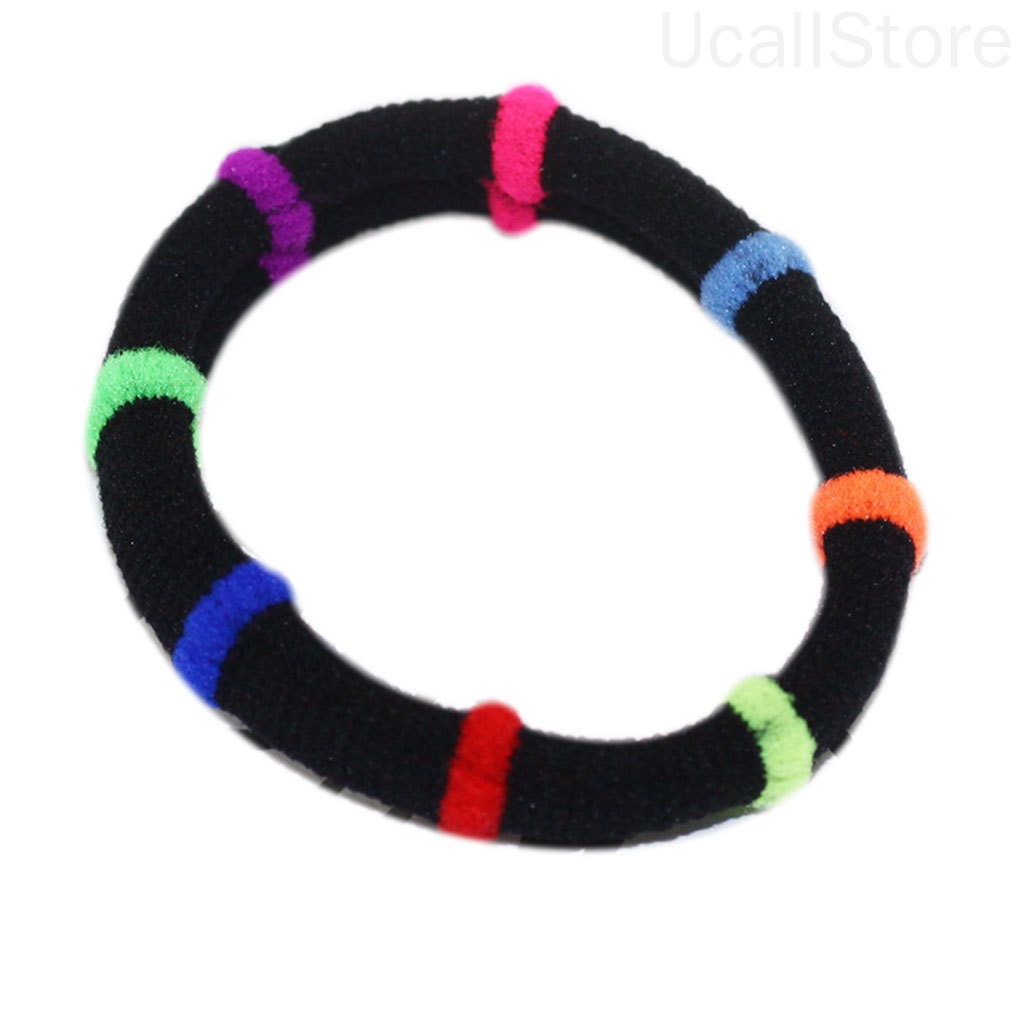 Set 12 Dây Cột Tóc Co Giãn Màu Sắc Ngẫu Nhiên Dành Cho Nữ 1