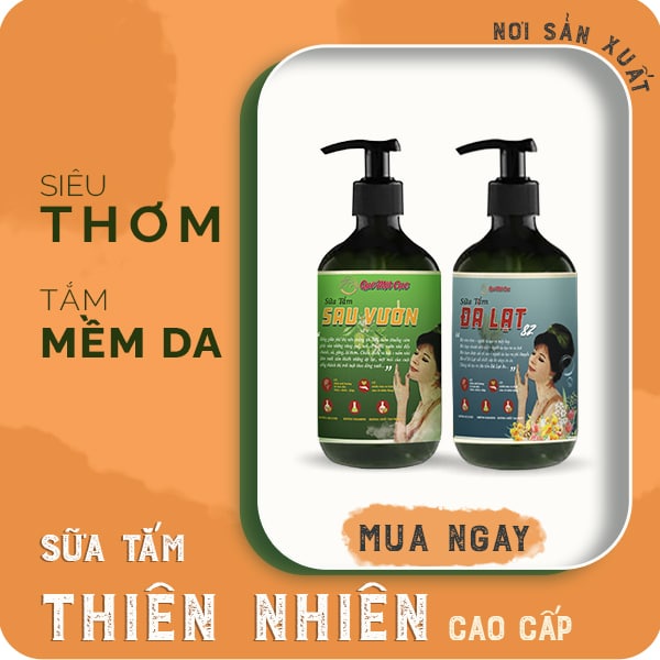 Sữa tắm thiên nhiên, hương nước hoa, dưỡng ẩm, dưỡng thể, làm mềm da, Đà Lạt, Sau Vườn Quê Một Cục Spa 291g - handmade