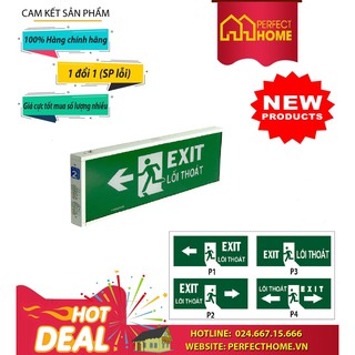 BÃO SALE {Hàng chính hãng} Đèn exit 1 mặt Paragon PEXF13SC-G2 , 3w song ngữ không chỉ hướng, có chỉ hướng