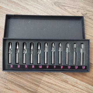 Bộ ngòi inox Tattoo 11 size kim dùng nhiều lần