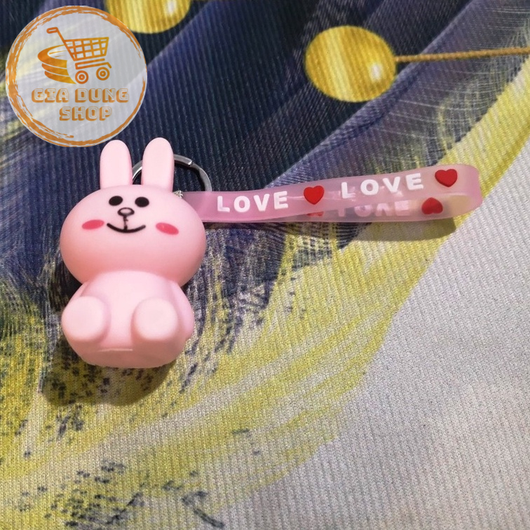 Móc khóa thỏ CONY bóp kêu dễ thương gắn cặp sách, chìa khóa