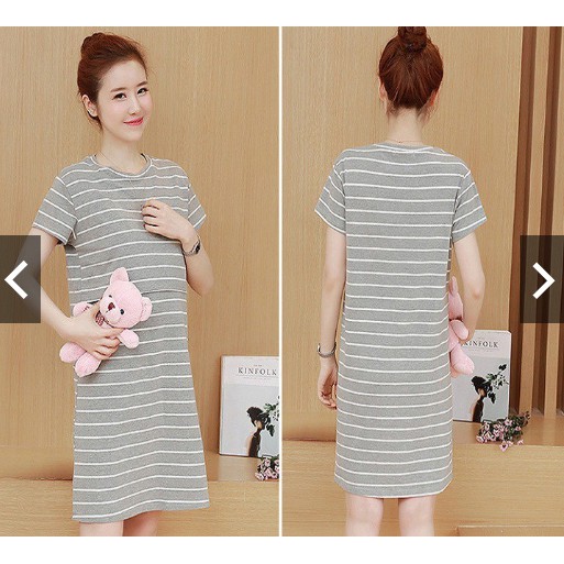 Đầm Bầu Sau Sinh Cho Con Bú Mềm Mại Thời Trang Tiện Lợi - Hàng Chính Hãng
