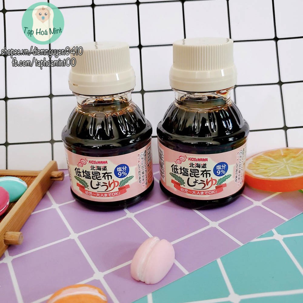 Nước tương tảo bẹ nguyên chất Hokkaido Kids&amp;Mama 100ml