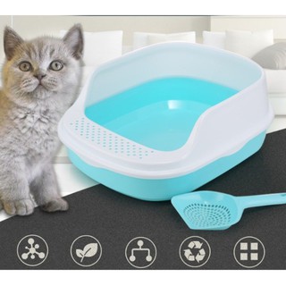 Khay Vệ Sinh chậu đựng cát Cho Thú Cưng Chó Mèo (Tặng Kèm Xẻng)