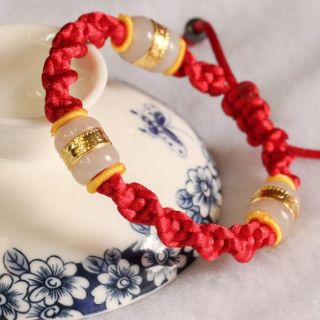 Vòng tay lu thống ngọc dát vàng