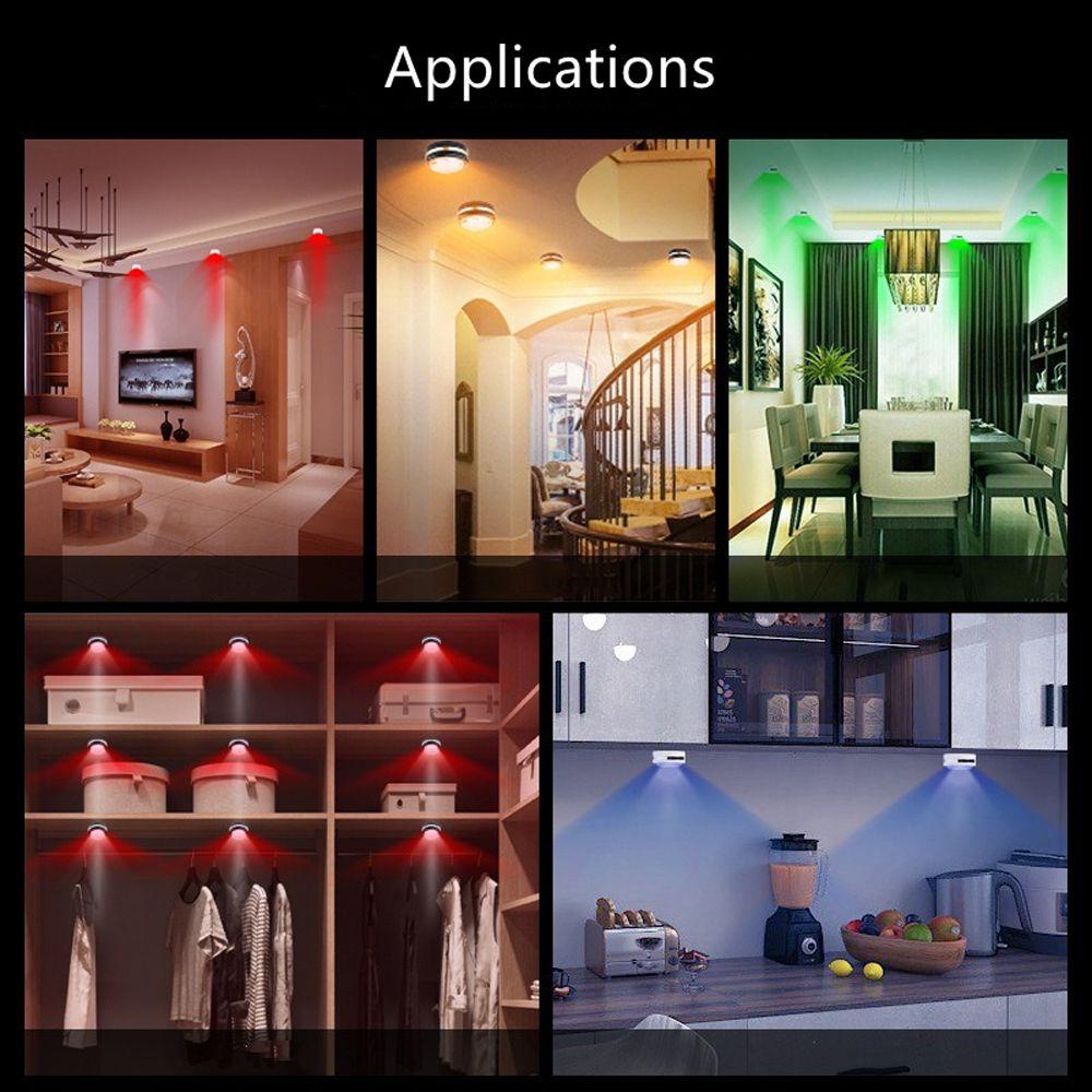 YIYU Set 3 Đèn LED Không Dây Cảm Ứng Chạm Nhiều Màu Sắc Có Công Tắc Dành Cho Tủ Bếp