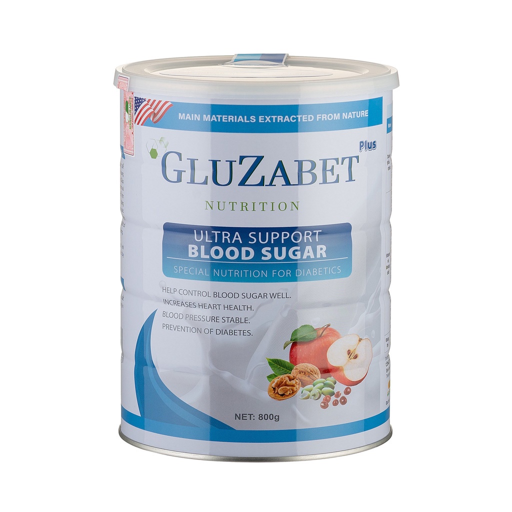 Sữa Non Gluzabet 800g (Hộp thiếc) dành cho người tiểu đường, ổn định đường huyết, ăn ngon ngủ ngon