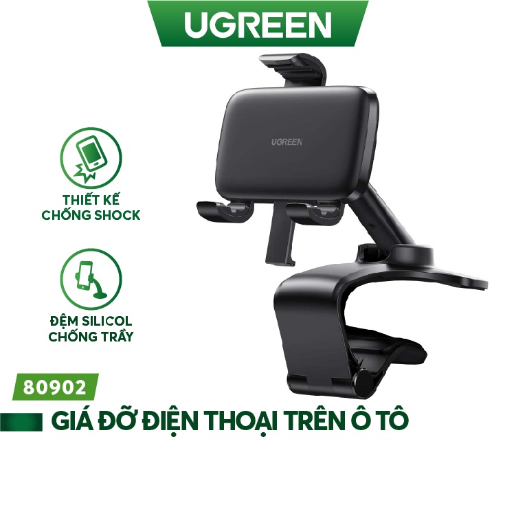 Giá đỡ điện thoại trên xe hơi chống trơn trượt UGREEN 80902 - Hàng phân phối chính hãng - Bảo hành 18 tháng