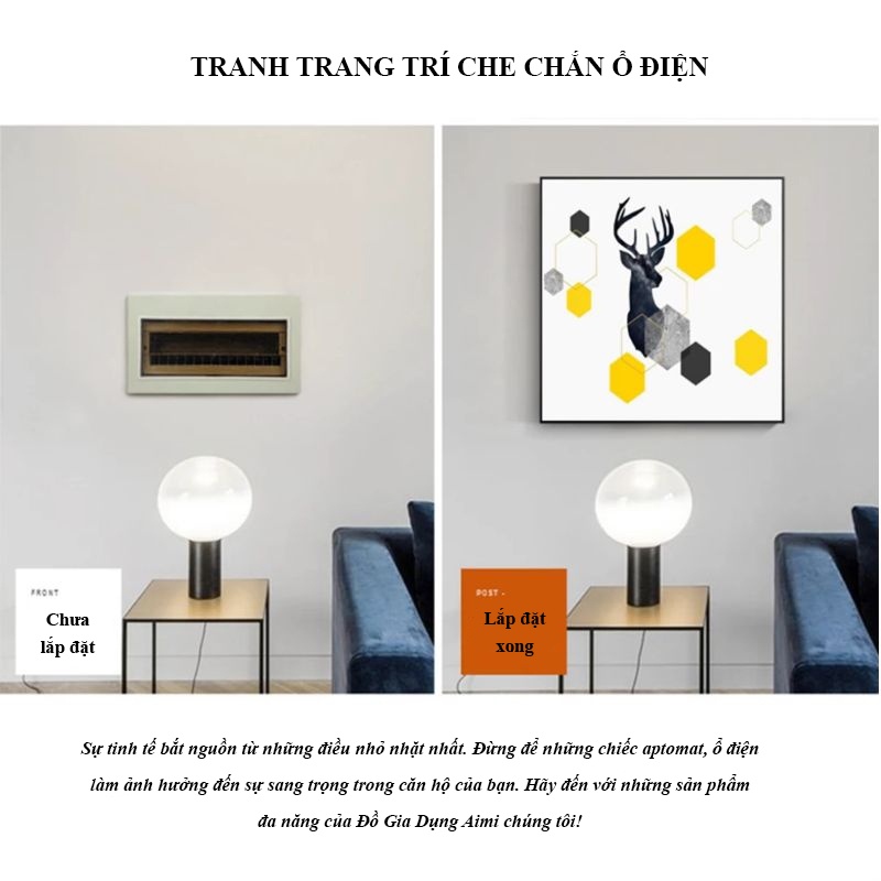 Tranh trang trí hộp công tơ điện, TRANH CHE Ổ ĐIỆN, APTOMAT, hộp công tắc hiện đại tối giản